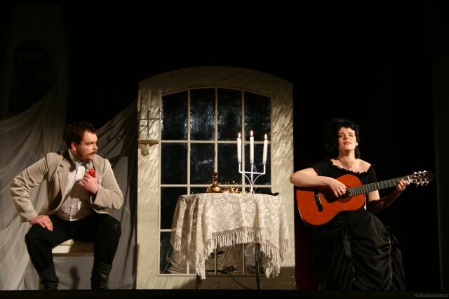 Jumpravas amatierteātris - 2008.g. iestudējums A.P.Čehova "Lācis", režisors Nauris Klētnieks
